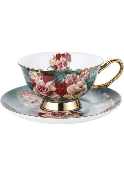Vintage Lüks Kahve Fincanı Set Seramik Porselen Avrupa Seyahat Çevre Dostu Mate Kupası ve Daire Öğleden Sonra Çay Tazas Drinkware 5 | Teacup tabak Setleri (Yurt Dışından)