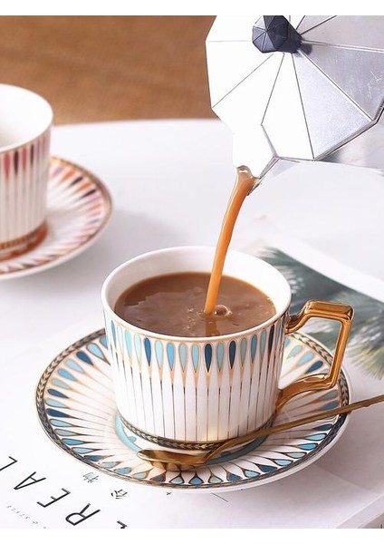 Lüks Avrupa Kahve Fincanı Porselen Kemik Çini Öğleden Sonra Çay Seyahat Kahve Fincanı Set Çevre Dostu Tazas Ev Ürünleri 50 | Teacup tabak Setleri (Yurt Dışından) fiyatları