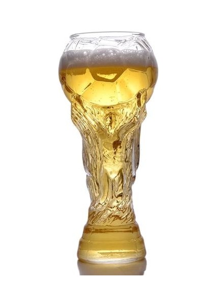 Dünya Kupası Bira Cam Yaratıcı Futbol Kupalar 450 ml Yüksek Borosilikat Cam Goblet Bira Viski Brendi Şarap Suyu İçin Cam Kadeh Vuruş | Bira Steins (Şeffaf) (Yurt Dışından)