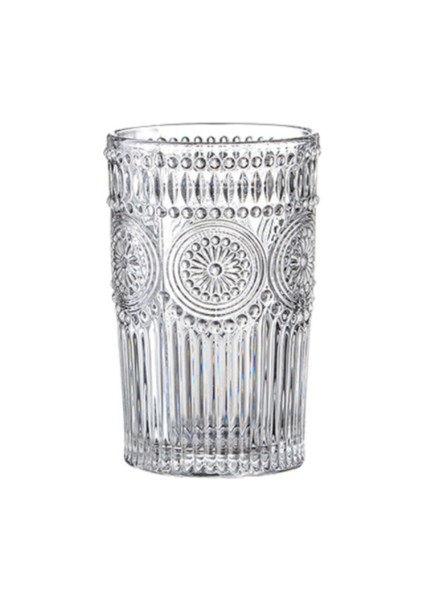 1 Adet 350 ml Iskandinav Phnom Penh Cam Retro Ayçiçeği Kabartma Su Bardağı Aile Kahvaltı Fincan Şarap Bardağı | Oyma (Yüksek Fincan Şeffaf) (Yurt Dışından)