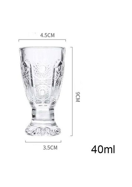 6 Adet Yaratıcı Kazınmış Shot Gözlük Kurşun Ücretsiz Şarap Cam Mini Cam Bardak Liqueur Tekila Ev Bar Parti Drinkware İçin 40 ml Hediyeler | Gravür (Yurt Dışından) fiyatları