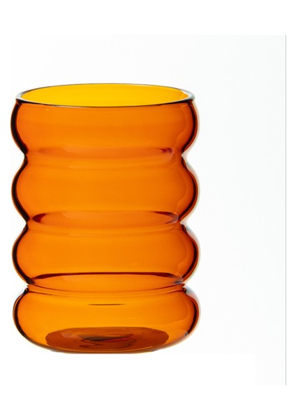 Yaratıcı Dalga Şekli Isıya Dayanıklı Cam Bardak Su Şişesi Bira Drinkware Çay Kupa Kahve Suyu Süt Çay Ev Kafe Drinkware Hediye | Bira Steins (Kahverengi) (Yurt Dışından)