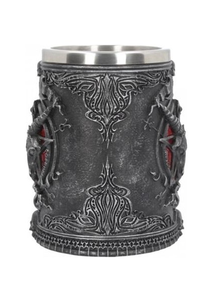 Pentagram Boynuz Bira Kupa Paslanmaz Çelik ve reçine 3D Tankard Kahve Bira Kupa Drinkware Cup Mystic Wicca Fan Hediye | Kupalar (Siyah) (Yurt Dışından) fırsatları