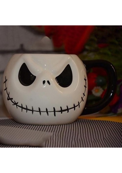 Yaratıcı Kafatası Drinkware Jack Kahve Kupalar Karikatür Kahve Çay Kupası Cadılar Bayramı Bar Hediye Kupası Kabus Noel Hediyesi Öncesi | Kupalar (Beyaz) (Yurt Dışından) modelleri