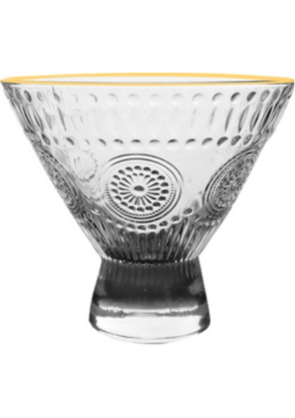 Stil Serin Yaz Dondurma Tatlı Süt Sallamak Kupası Kase Altın Boyalı Kokteyl Şampanya Tatlı Şarap Cam Drinkware | Gravür (Yurt Dışından)