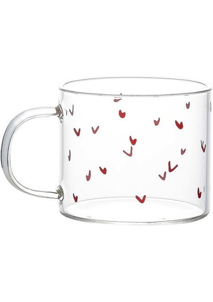400 ml Yıldız Kalp Mektubu Portre Cam Kupa Kahve Fincanı Kolu ile Çift Bardaklar Kahvaltıda Süt Çay Suyu Soğuk Eşarp Eşyaları Bira | Gravür (Kırmızı Kalp) (Yurt Dışından)