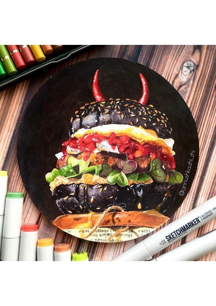 Yuvarlak D20 cm Albüm 30 Sayfa (Marker ve Grafik Için) Round Classic Album