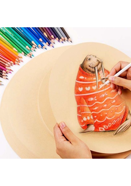 Yuvarlak D20 cm Kraft Albüm (Karışık Teknikler Için) Round Craft Paper Album indirimleri