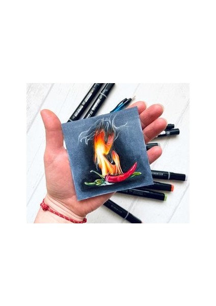 Super Set 3ü1 Arada Kare Albüm Seti 11×11+15×15+20×20 cm 90 Sayfa (Marker ve Grafik Için)