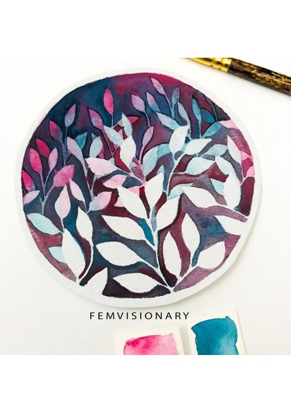 Yuvarlak D20 cm Albüm (Suluboya ve Grafik Için) Round Watercolor Album