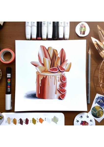 Kare 20×20 cm Albüm 30 Sayfa (Marker ve Grafik Için) Classic Album