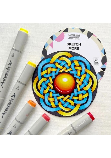 Yuvarlak D11 cm Albüm 60 Sayfa (Marker ve Grafik Için) Round Classic Album