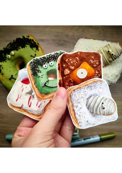Kare 11X11 cm Çıkartma Albümü (Karışık Teknikler Için) Stickerbook