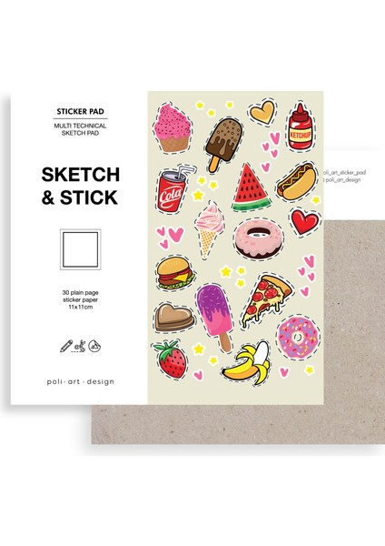 Kare 11X11 cm Çıkartma Albümü (Karışık Teknikler Için) Stickerbook fiyatları