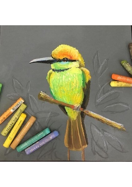 Kare 20×20 cm Pastel Albüm (Koyu Renk Kağıt Karışımı) Pastel Mix Media Album