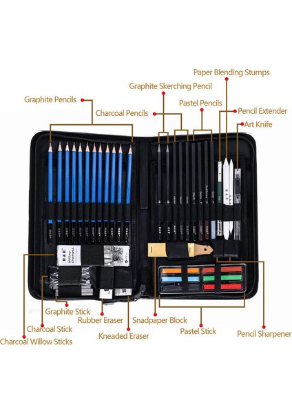 48'li Renkli Eskiz Kalem Seti (Yurt Dışından)