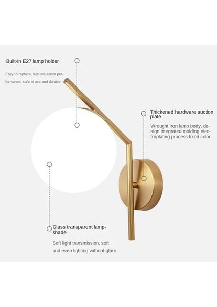 Kapalı Duvar Lambası, Yaratıcı Modern Minimalist Tarzı, 6110 Sütlü Beyaz Cam Abajur