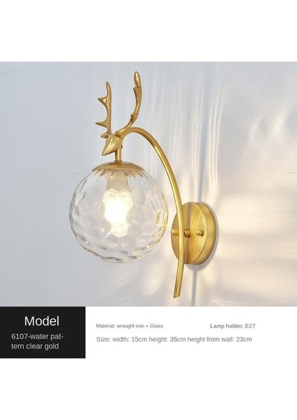 Kapalı Duvar Lambası, Yaratıcı Modern Minimalist Tarzı, 6107 Su Dalgaları ve Temizle Işık Cam Abajur fiyatları