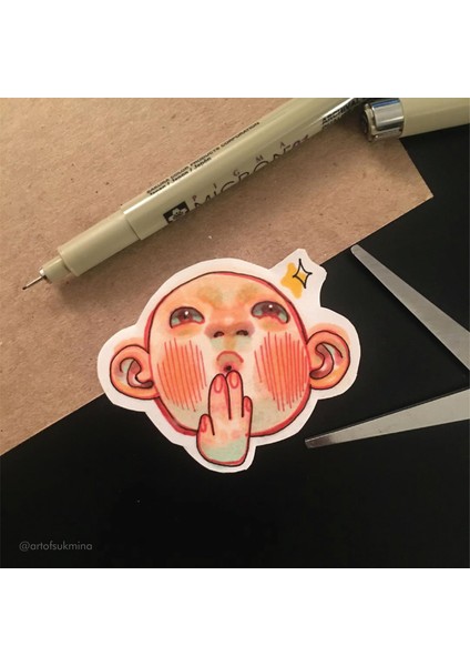 Kare 20X20 cm Çıkartma Albümü (Karışık Teknikler Için) Stickerbook