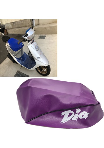 Motosiklet Koltuk Kılıfı Honda Dıo AF27/AF28 Motosiklet Modifikasyon Siyah Için Suni Deri Koltuk Örtüsü fırsatları