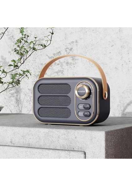 Taşınabilir Hoparlör Mini Bluetooth Retro Tide Subwoofer Audio Mp3 Player(Yurt Dışından)