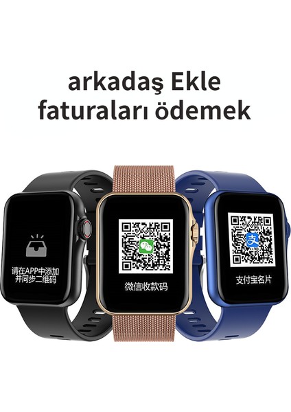 Akıllı Saat Moda Izle Nfc Ödeme Nabız Kan Oksijen Izleme Elektronik Spor Adımsayar Bilezik(Yurt Dışından)