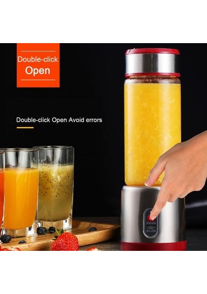 Mini Elektrikli USB Şarj Edilebilir Taşınabilir Blender Pürüzsüz Makinesi Sıkacağı Kupası Shaker Sıkacağı (Yurt Dışından)