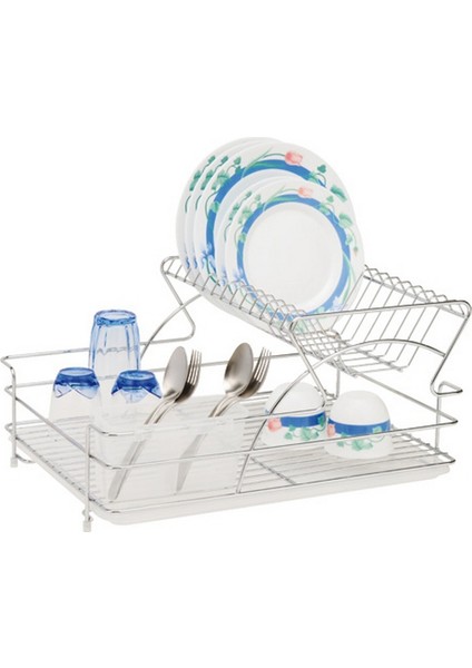 Krom Ece 2 Katlı Tabaklık Lüks