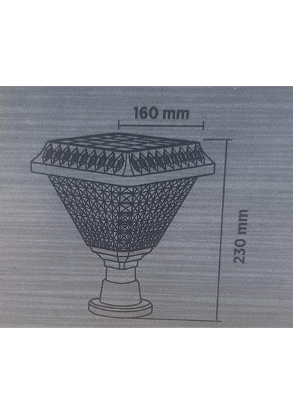 CT-7315 30W/4000K Solar Set Üstü Bahçe Armatür Cata