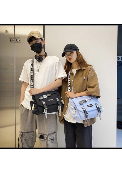 TK Ins Kanvas Çanta Yeni Japon Harajuku Büyük Kapasiteli Tüm Maç Öğrenci Askılı Çanta Kadın Omuzdan Askili Çanta Askılı Çanta (Yurt Dışından) fırsatları
