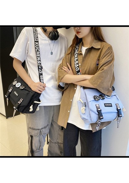 TK Ins Kanvas Çanta Yeni Japon Harajuku Büyük Kapasiteli Tüm Maç Öğrenci Askılı Çanta Kadın Omuzdan Askili Çanta Askılı Çanta (Yurt Dışından) indirimleri