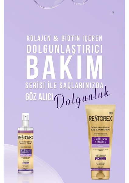 Yağlı Saçlar Için Collagen&Biotin Dolgunlaştırıcı 3'Lü Saç Bakım Seti