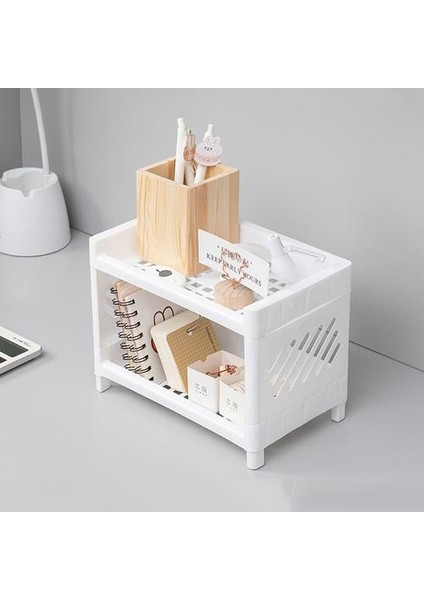 Çift Katmanlı Hollow Raf Plastik Masaüstü Banyo Depolama(Yurt Dışından) fırsatları