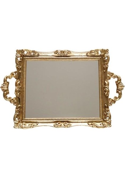 Vintage Oyma Ayna Tepsi(Yurt Dışından)