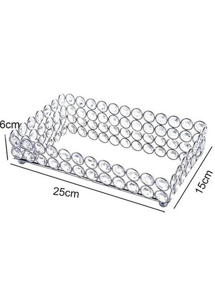 Kristal Dikdörtgen Kozmetik Tepsi Takı Biber Organizatör (Yurt Dışından) fiyatları