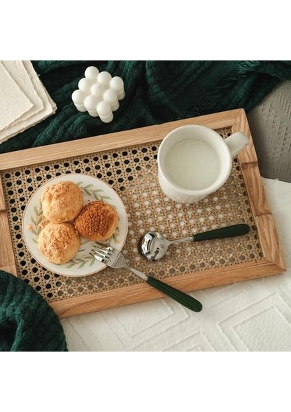 Ev Japon Rattan Ahşap Tepsi(Yurt Dışından) fiyatları