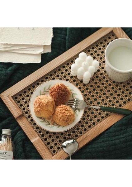 Ev Japon Rattan Ahşap Tepsi(Yurt Dışından) fırsatları