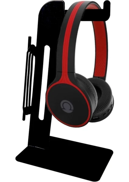 Metal Kablo Kanalli Kulaklik Askısı Headset Stand