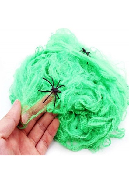 Halloween Cadılar Bayramı Için Yeşil Renk Örümcek Ağı Seti 20 gr fiyatları