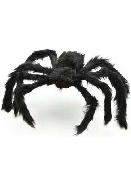 Halloween 75 cm Peluş Siyah Renk Esnek Ayaklı Örümcek Dekor