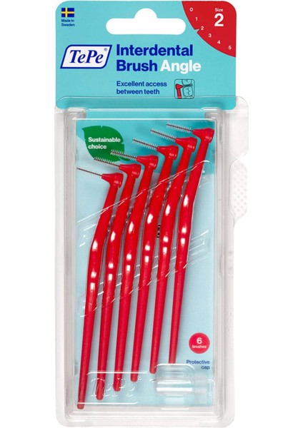Arayüz Fırçası Angle Saplı 0.5 Mm Kırmızı 6'Lı