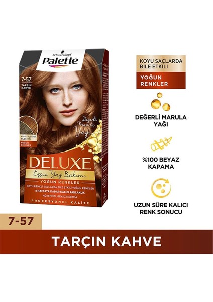 Deluxe Yoğun Renkler Saç Boyası 7-57 Tarçın Kahve fiyatları