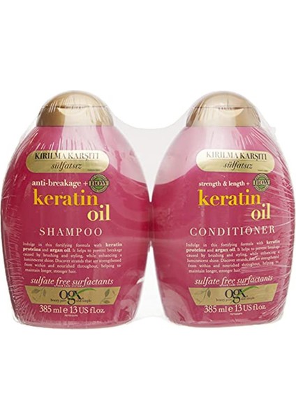 Keratin Oil Şampuan 385 Ml + Bakım Kremi 385 Ml 1 Paket (1 X 800 Ml)