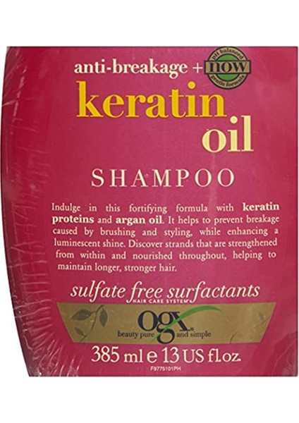 Keratin Oil Şampuan 385 Ml + Bakım Kremi 385 Ml 1 Paket (1 X 800 Ml)
