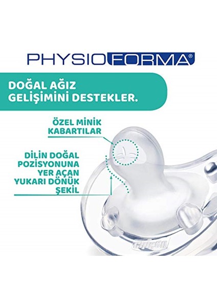Physio Soft Silikon Emzik 6-16 Ay, Tekli