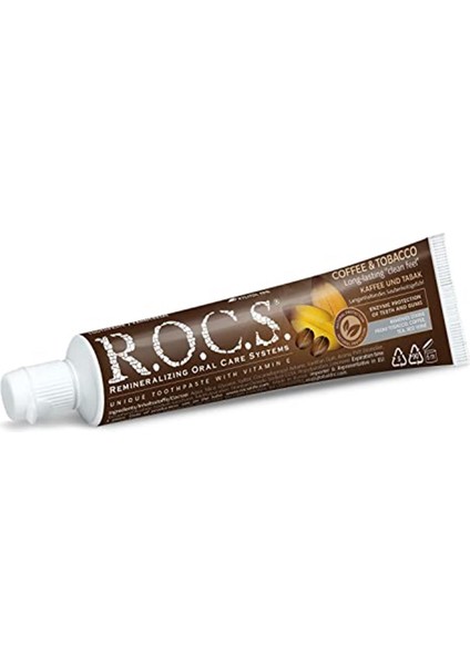 R.O.C.S. Coffee&Tobacco Lekelere Karşı Diş Macunu 1 Paket(1 X 74 G)