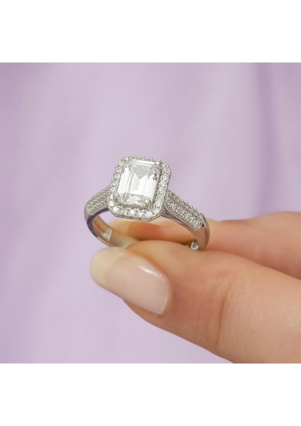 Zirkon Taşlı Baget Tektaş Gümüş Bayan Yüzük fırsatları