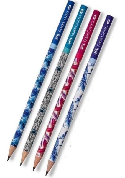 Kurşun Kalem Yuvarlak 4 Adet Faber Castell Peacock Kurşun Kalem Hb Kurşun Kalem