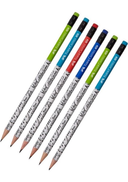 Kurşun Kalem Yuvarlak 6 Adet Faber Castell Caligraphy Kurşun Kalem Hb Kurşun Kalem