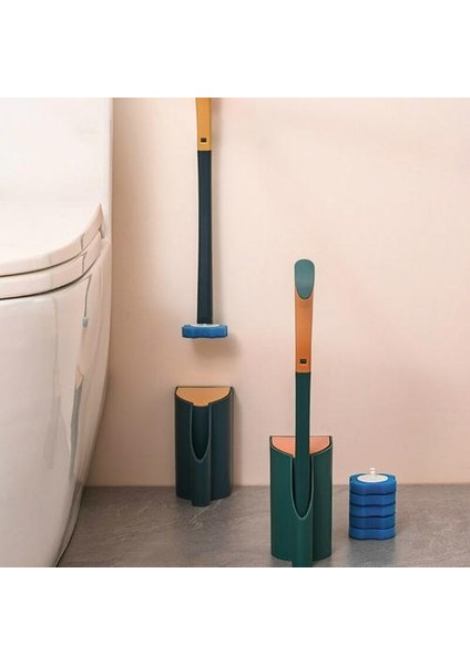 1 Adet Tek Kullanımlık Banyo Temizleme Tuvalet Fırçası Uzun Sap Yok Ölü Açı Temizleme Fırçası Ev Tek Kullanımlık Temizlik Artifact Seti | Tuvalet Fırçası Tutucular